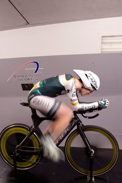 Kelly Benefits Wind Tunnel trials, Jan. 2010