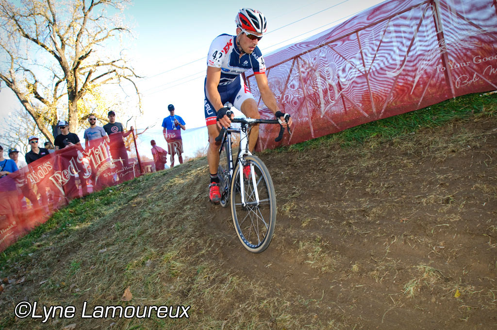 Adam Morka gingerly taking the off-camber turn