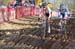 Julie Krasniak and Pepper Hartlon in the sandpit