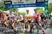 The jerseys line up for the stage