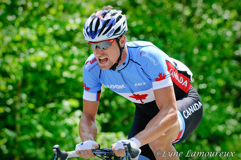 Dominique Rollin (Canada) on the second KOM