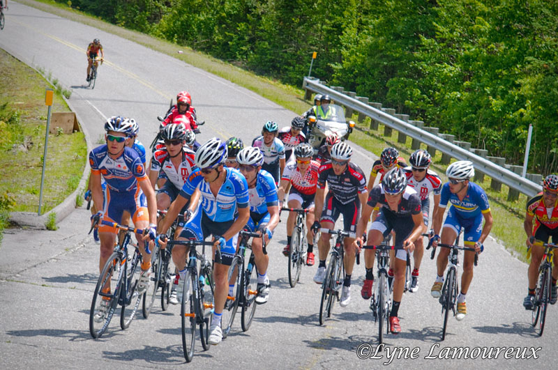 Select group split off from the field on Mont Megantic