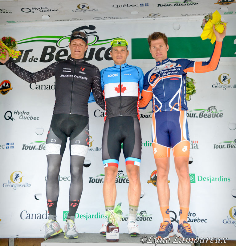 Tour de Beauce stage 2 podium: 1st Guillaume Boivin (Canada), 2n