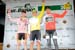 The jerseys after stage 2: Jim Stemper (5-Hr Energy) in KOM, Gui